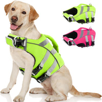 Kuoser Reflective Dog Life Jacket - M (Chest Girth:20.5-25.2'') / Green