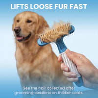 Poodle Pet Dog Grooming Rake - Blue / Shedding Comb - image 3