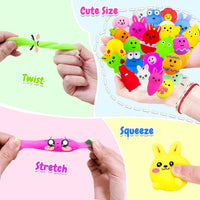 SUNPROUND 120 Halloween mochi squishy toys in pumpkin, ghost and bat shapes with bucket - view 5