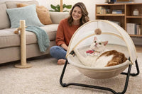 Cat Bed, Pet Hammock Bed for Cats and Dogs - Cream - image 2