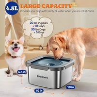 All Stainless Steel Dog Water Bowl No Spill - Blue / 4.5L - image 2