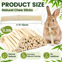 2.2Lb/1000g Natural Sweet Bamboo Chew Toys for Rabbit Chew Sticks – Essentials for Small Pets - 3.3Lb(1500g) - image 2