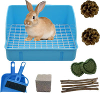 12Pcs Rabbit Litter Box for Cage - 【Blue】