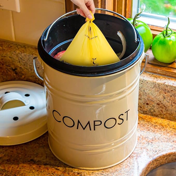 Certified Compostable Dog Poop Bags, 120 Count Landfill Friendly and Leakproof Waste Bags, Easy Open Unscented Maize Yellow Poop Bag for Dog, 15 Doggy Bags Per Roll (8 rolls)