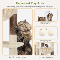 Globlazer Giant Cat Tree for Indoor Large Cats, F83 - 83inch / Beige - image 4