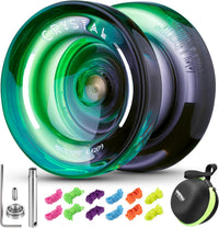 K2 Crystal Responsive Yoyo for Kids，Professional Yo-yo for Beginners – Fun for Kids & Family - Black Green