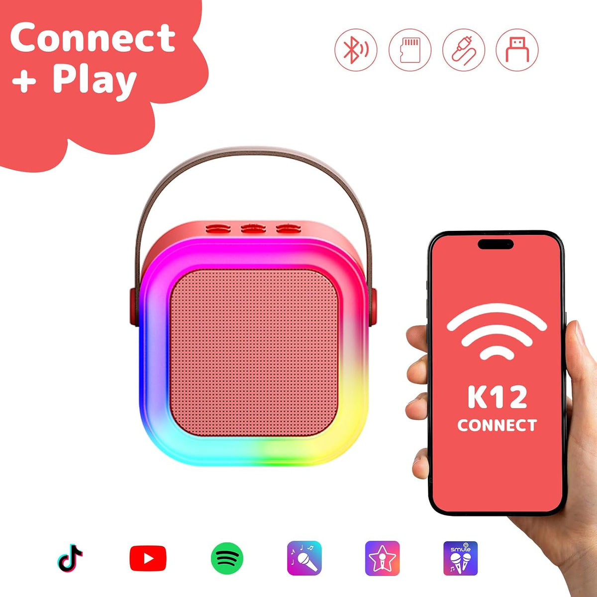 Karaoke Machine for Kids Adults - Red - image 3