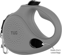 TUG Oval 360° Tangle-Free Retractable Dog Leash with Integrated Waste - Grey / Small - image 2