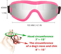 Small Dog Sunglasses with Adjustable Strap UV Protection, Winproof Puppy Sunglasses, Suitable for Dogs Eyes Protection，Soft Dog Goggles