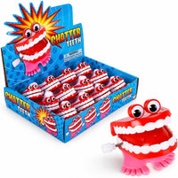 The Dreidel Company 2 pack of 1.75 inch wind up chattering teeth with googly eyes - view 4