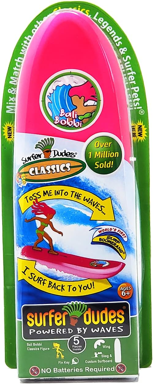 Surfer Dudes Classics Wave Powered Mini-Surfer and Surfboard Toy - Bali Bobbi - image 2