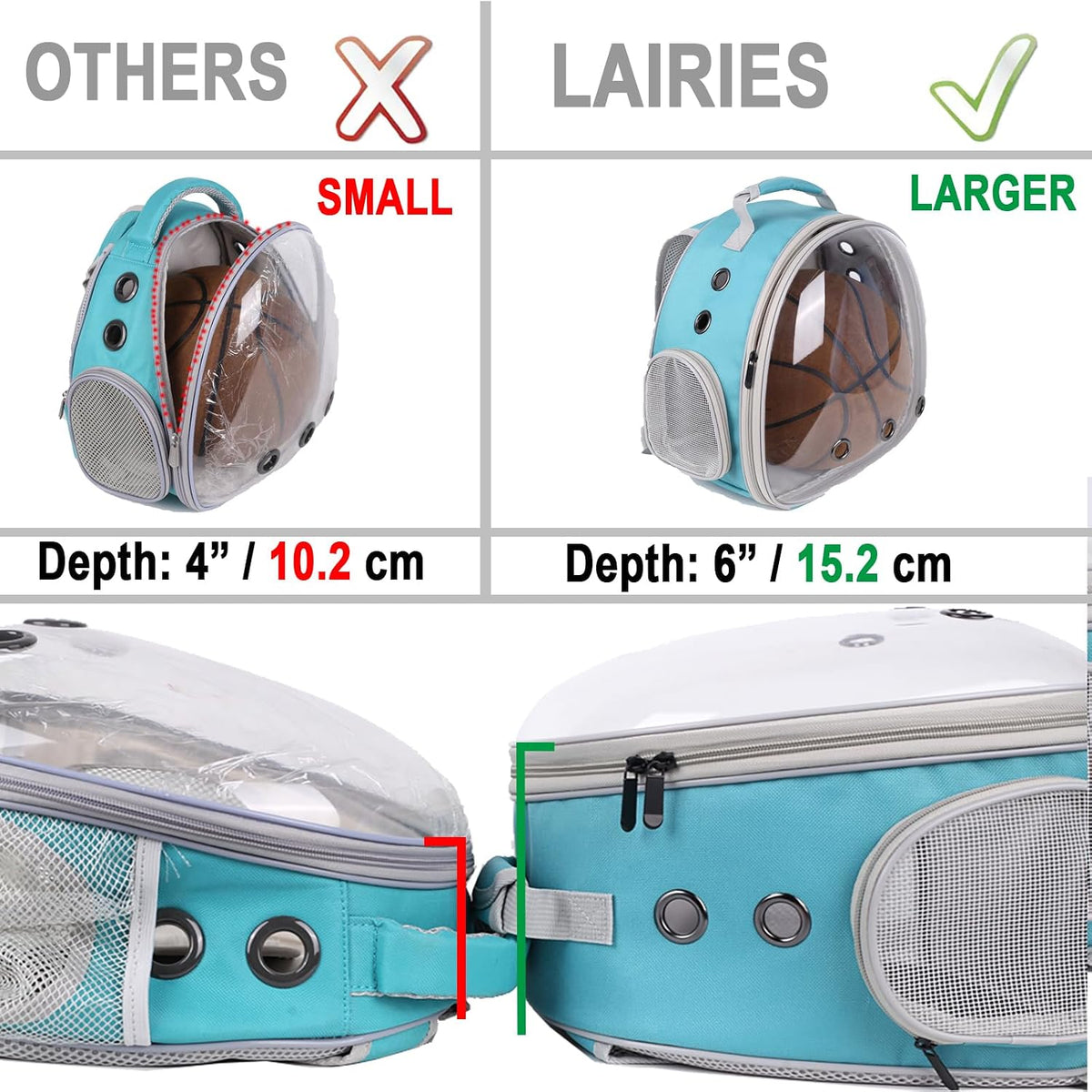 Portable Small Animal Backpack Travel Breathable Pet Carrier Bag - Polarized / Backpack - image 3