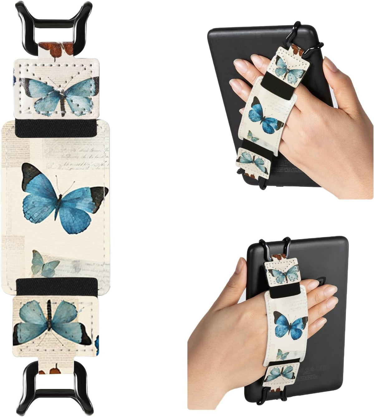 CoBak 2 Pack Secure Hand Strap for Ebook Reader - Butterfly-1 Pack / 6-7.5"