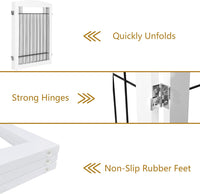 PAWLAND Dog Gate Indoor with Door, Freestanding, Foldable - White / 【3 Panels】72"W x 32"H - image 4