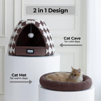 BALANCE Cat Beds for Indoor Cats - 21"L x 21"W x 16"Th / Dark Brown - image 3