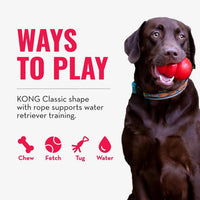 KONG Aqua Floating Fetch Toy, Natural Rubber, Orange - Medium (Pack of 1) - image 4
