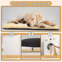 Dog Crate Furniture for Small Dogs, Dog Kennel Indoor, Anti-Chew Anti-Escape with Bed Crate Pad End Side Table Wooden Dog Crate,Steel-Tube Dog Cage, Rustic Brown