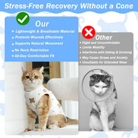 Coppthinktu Cat Recovery Suit Female Cat Onesie After Surgery Anti - Small / Cat - image 3