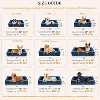 Comfort Expression Small Dog Beds Waterproof Orthopedic Foam Dog Sofa Beds for Small Dogs Comfy Pet Bed with Washable Removable Cover & Non-Slip Bottom(X-Small,Navy Blue)