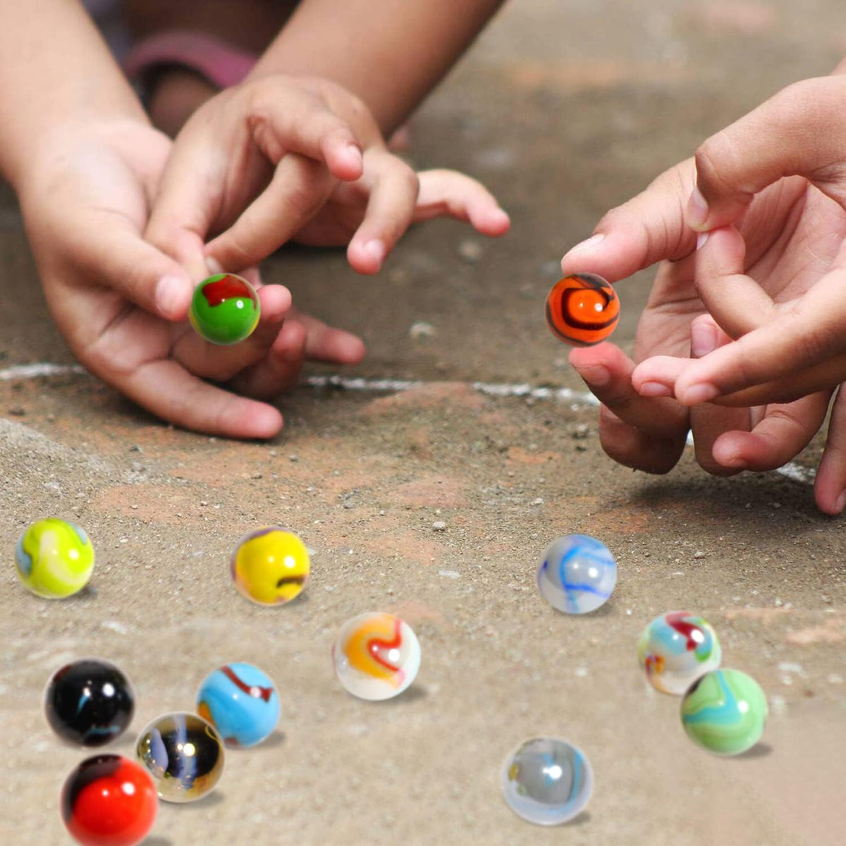 Activityya set of 12 colorful 7/8 inch glass shooter marbles - view 2