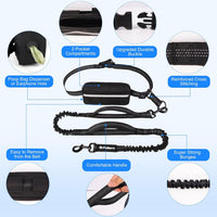 Philorn Hands Free Dog Leash for Dogs with Pouch - Black for 1 - image 3