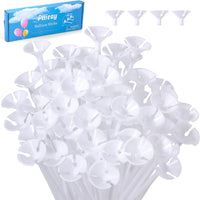 Pllieay 100 Pieces Balloon Sticks - 100pcs White Balloon Sticks