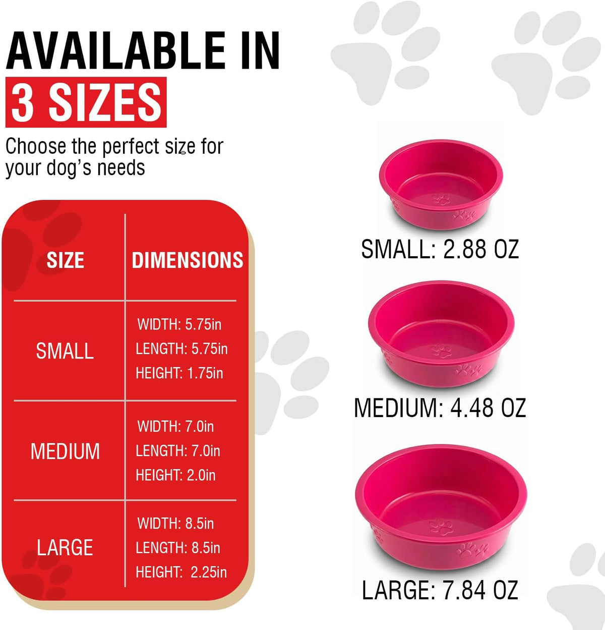 Loving Pets Dolce Luminoso Dog Bowl, Non-Skid Plastic Bowl - Small / Pink - image 4
