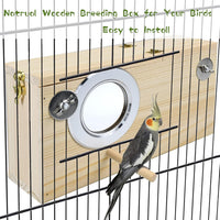 Parakeet Nesting Box Cockatiel Nesting Natural Pine Bird Nest Bird - L(10.6*5.9*5.9inch) - image 2