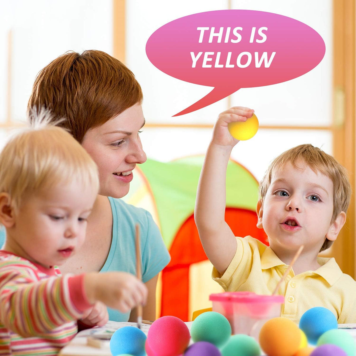 Gejoy 24 Pieces Soft Foam Balls Bulk Lightweight Mini Balls for Safe - 1.57 Inch - image 4