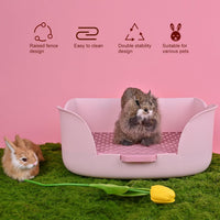 RUBYHOME Large Bunny Litter Box Small Animal Litter Pet Toilet Potty - Purple - image 3