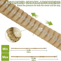 Dog Leash Heavy Duty, Bungee Leash Reflective Car Seat Belt for Dogs Brown – Essentials for Dogs - Khaki - image 4