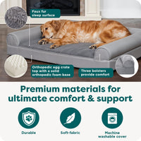 FurHaven Classic Sofa Orthopedic Dog Bed for Large Dogs - Jumbo / Dark Sage - image 4