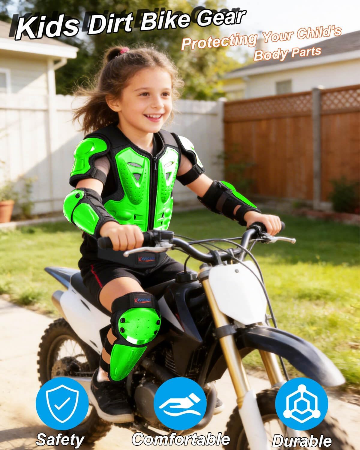 DBaoXiaoMu kids dirt bike gear armor vest suit with chest, back, knee and elbow protection - view 27