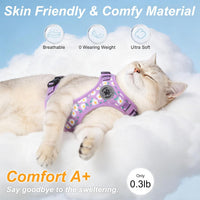 Cat Harness and Leash Set, Escape Proof and Adjustable - Purple / S (Chest: 11 - 16") - image 3
