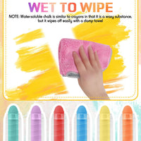Haoyond dustless chalk for kids in 6 colors with twist-up chalk holders - view 6