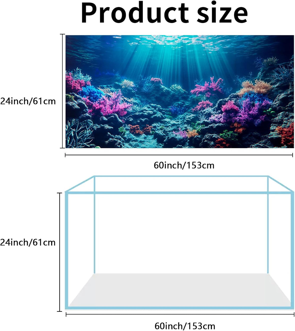 3 Pack Aquarium Background - 60x24 Inch - image 2