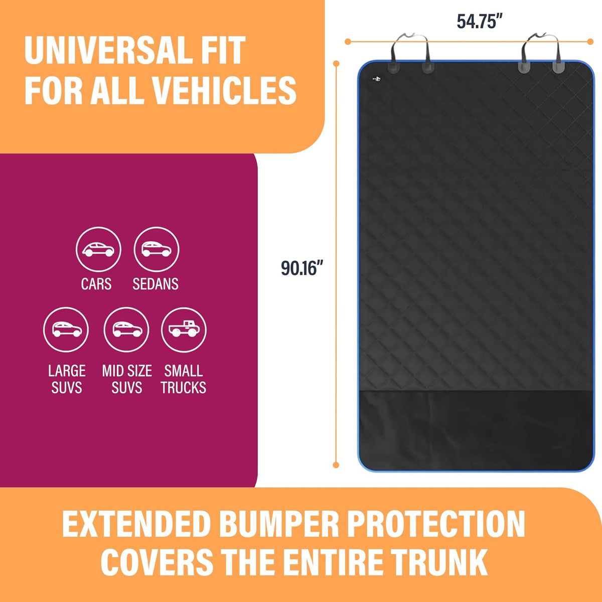 Cargo Liner for Dogs, Durable Non Slip Vehicle Seat Cover - Blue - image 2