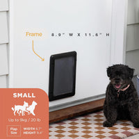 Hakuna Pets Essential Pet Door for Screens - Small / Black - image 3