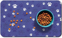 Dog Food Mat, Absorbent Water Bowl Mats Cat Pet Feeding Placemats Pink 20 * 12 inch – Essentials for Dogs - Dark Blue / 24"L x 16"W
