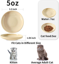 3 PCS Ceramic Cat Bowls, Small Dog Dish - Khaki - image 2
