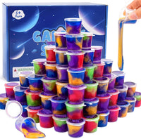 4 Pack Galaxy Slime Kit, Party Favors for Kids, Non Sticky, Wet - Galaxy 60 Pack