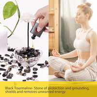 Black Tourmaline Crystal Chips Tumbled Stone 1 lb 600+Pcs Polished Crystal Aquarium Gravel Rocks for Fish Tank, Gardening,Flower Pots,Vase Fillers,Indoor Water Fountains,Landscaping