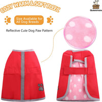 Queenmore Cold Weather Dog Coats Loft Reversible Winter Fleece Dog - X-Large / Red - image 2
