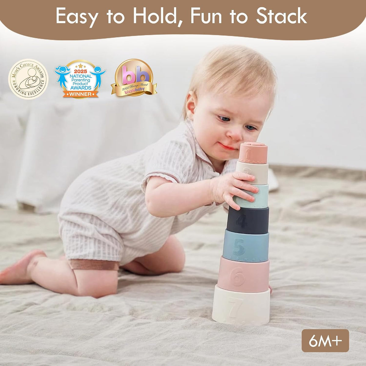 Moonkie Stacking Cups Toy - Fine Day - image 2