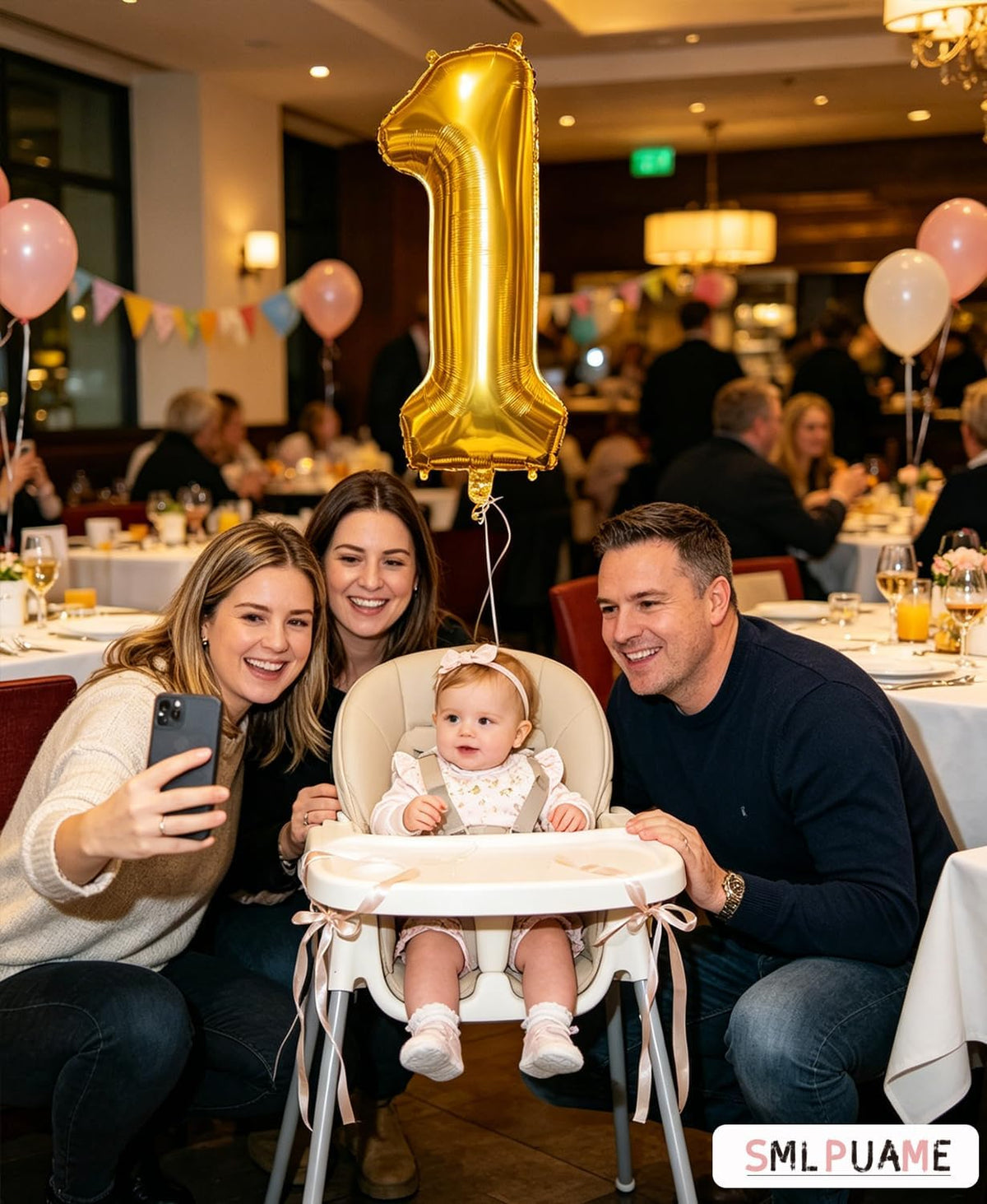 40 Inch Gold Number 1 Balloon - Gold Balloon / 40 Inch Number 1 - image 4
