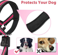 Soft Dog Head Collar, Patented Padded No Pull Training Head Halter – Essentials for Dogs - Pink / M (Snout 8"-11") - image 2