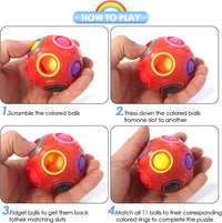 Vdealen Magic Rainbow Puzzle Ball - Red - image 4