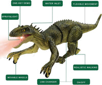 MAMABOO Remote Control Mosasaurus Dinosaur Toys for Boys Kids - Green - image 3