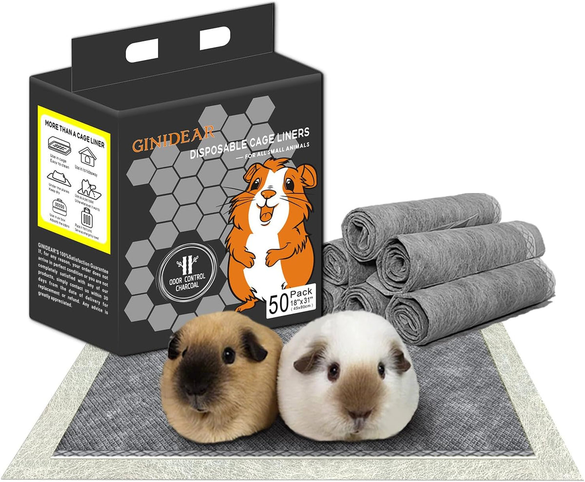 Disposable Guinea Pig Bedding, Cage Liners - 18" x 31" (C&C 2x1) / 50 count