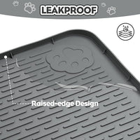 Cat Litter Mat, Extra Large 40" x 28" Silicone Mat Litter Trapping Mat for Scatter Control, Soft on Kitty Paws, Easy to Clean (Dark Gray)